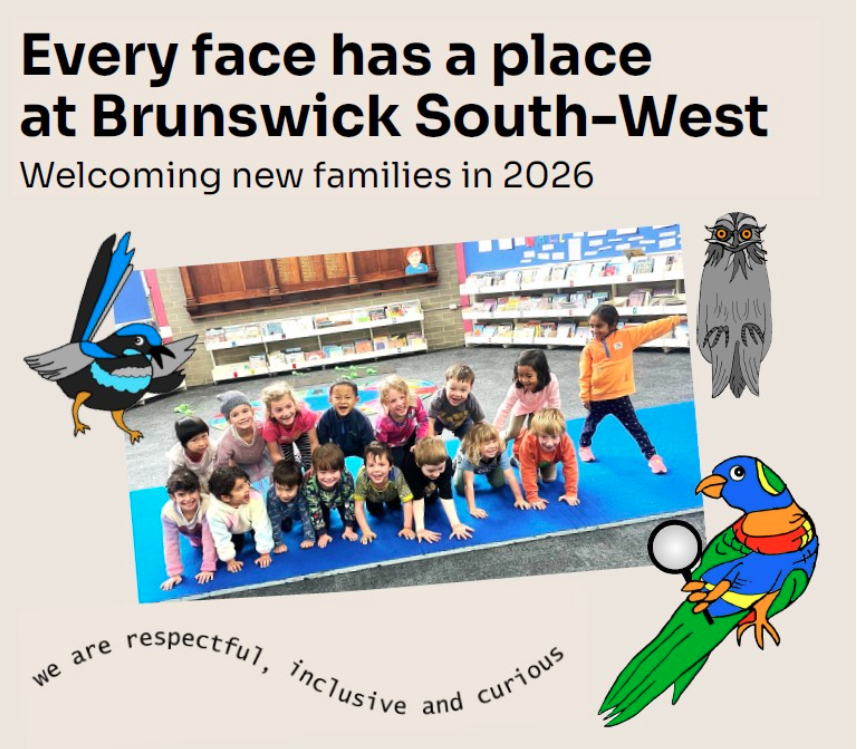 Welcome 2026 Families Brunswick Sth West PS